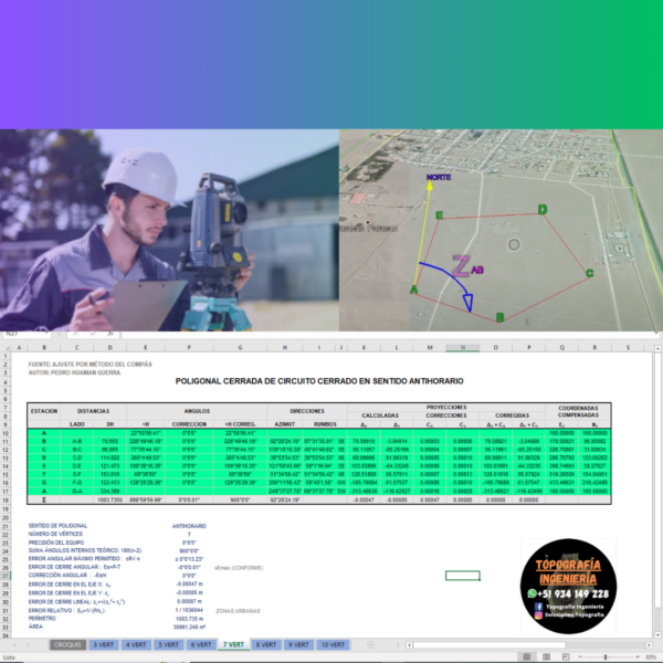 PLANTILLA AUTOMATIZADA POLIGONAL CERRADA ANTIHORARIO